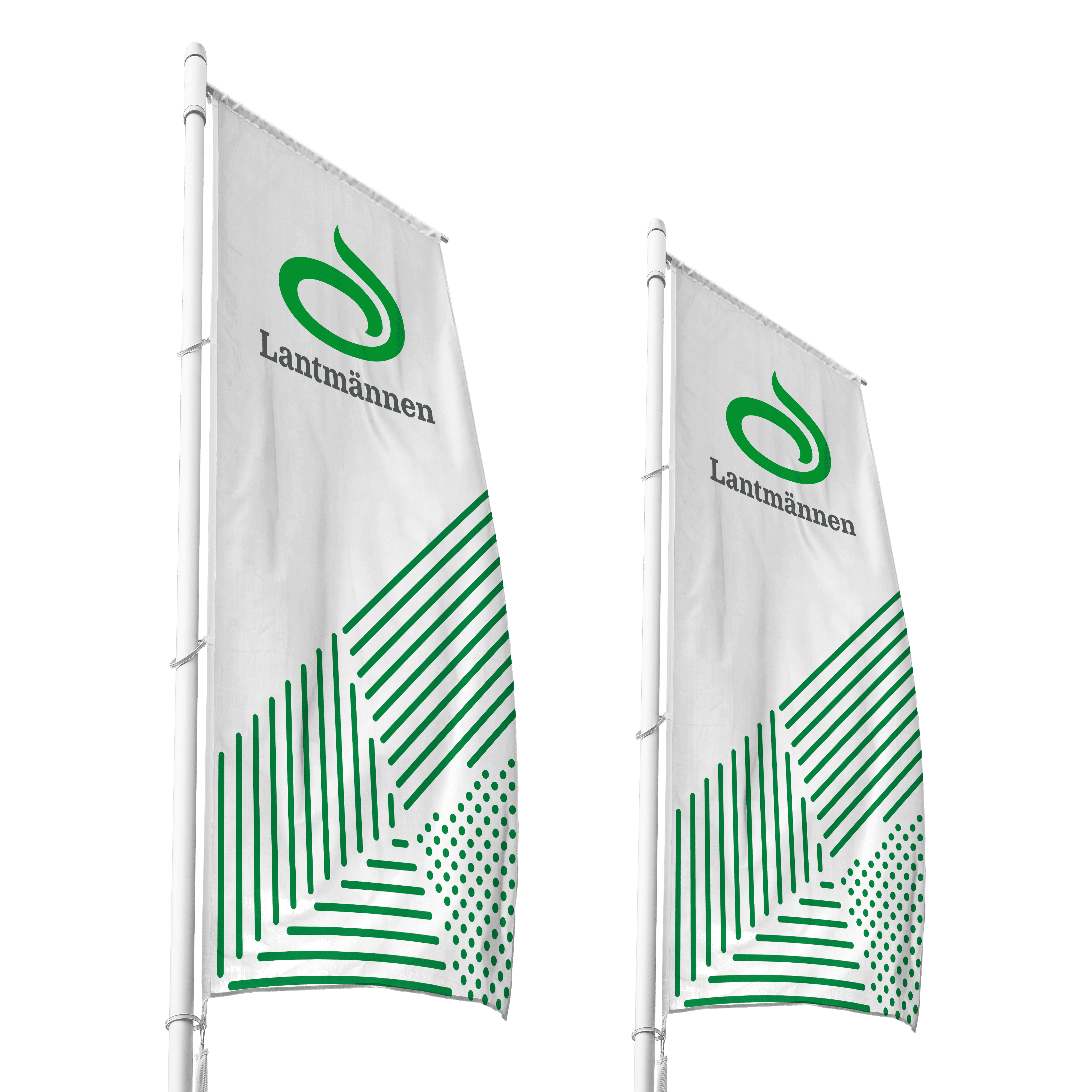 lantmännen vit flagga med mönster