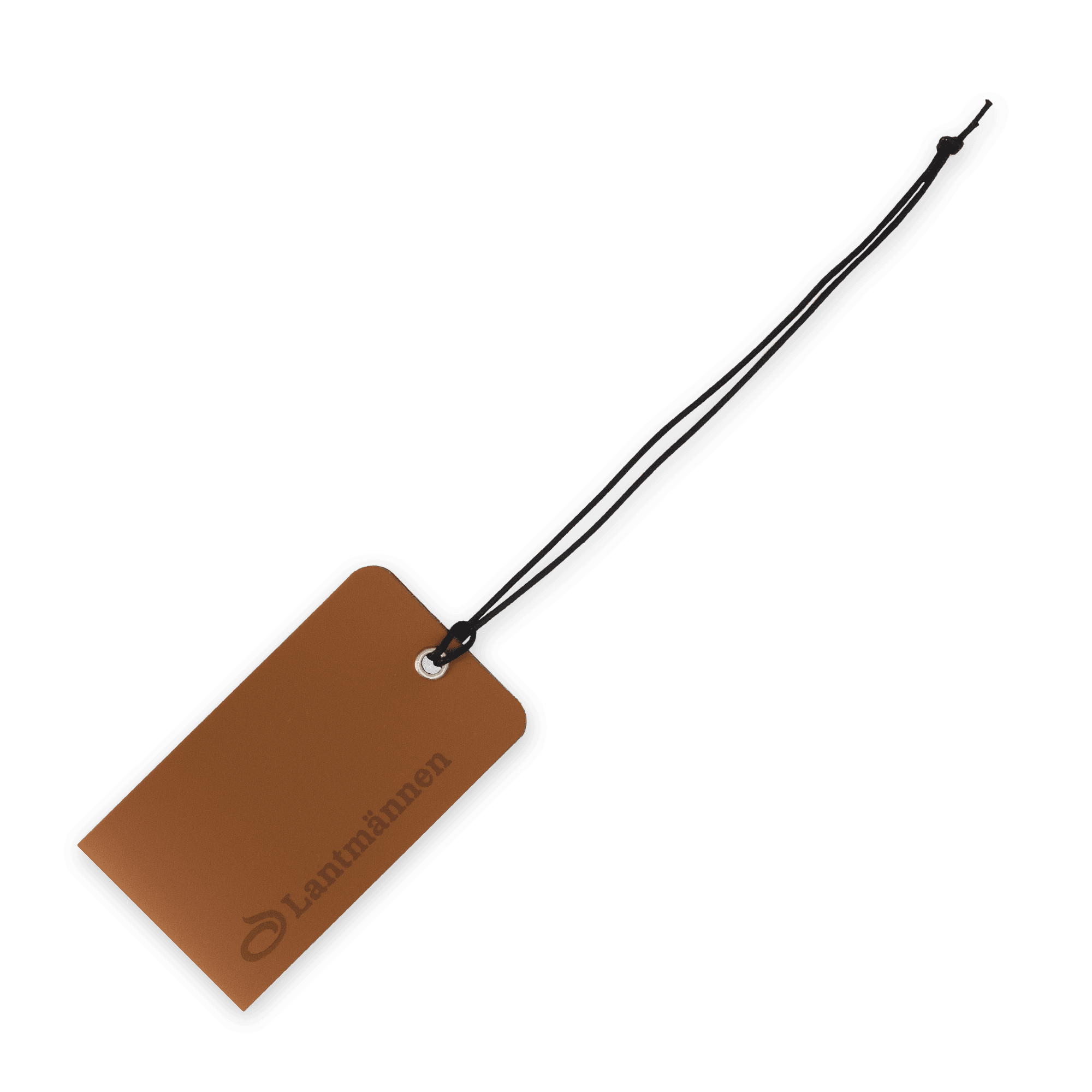 bagagebricka i läder med lantmännen logga