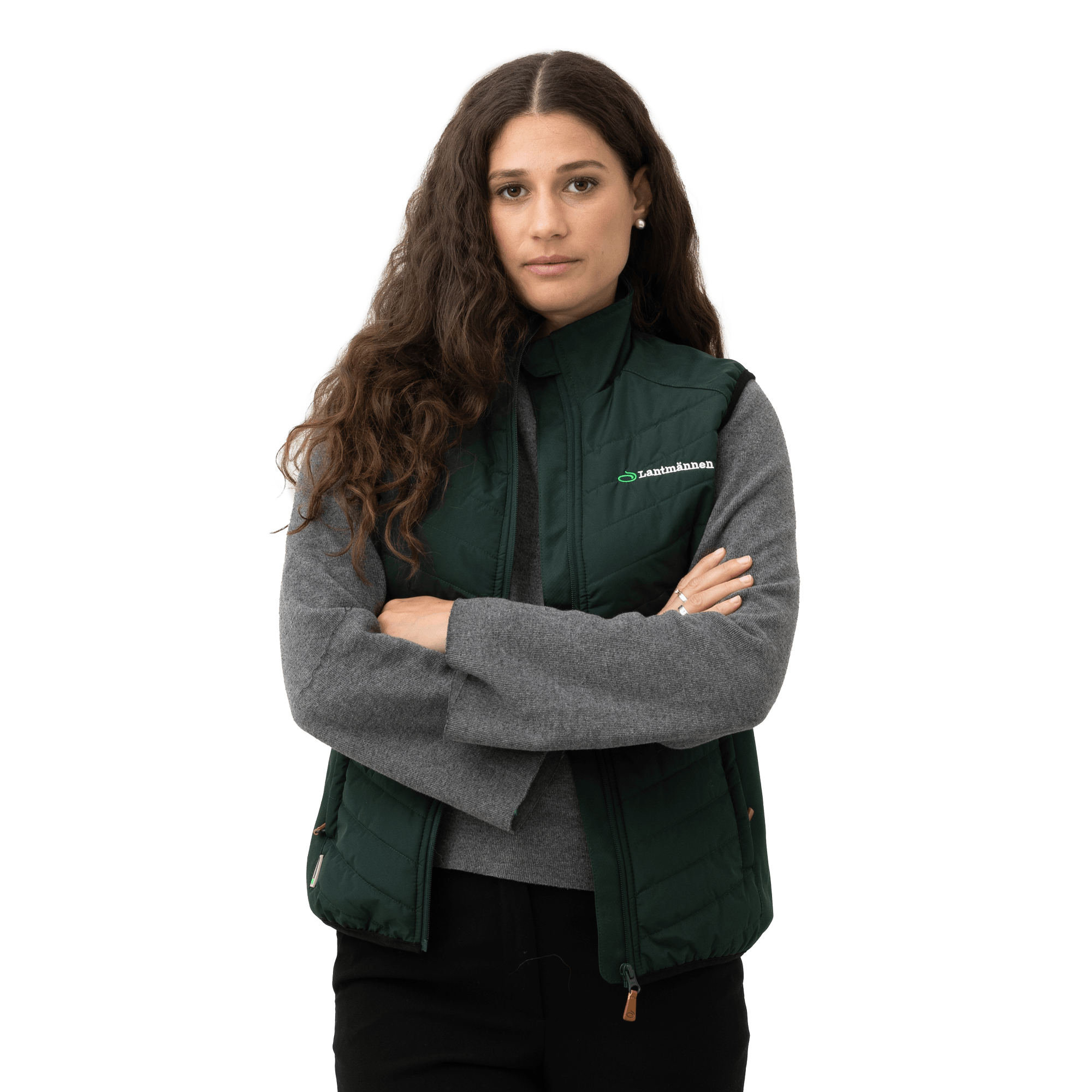 väst med lantmännen logga på modell framifrån