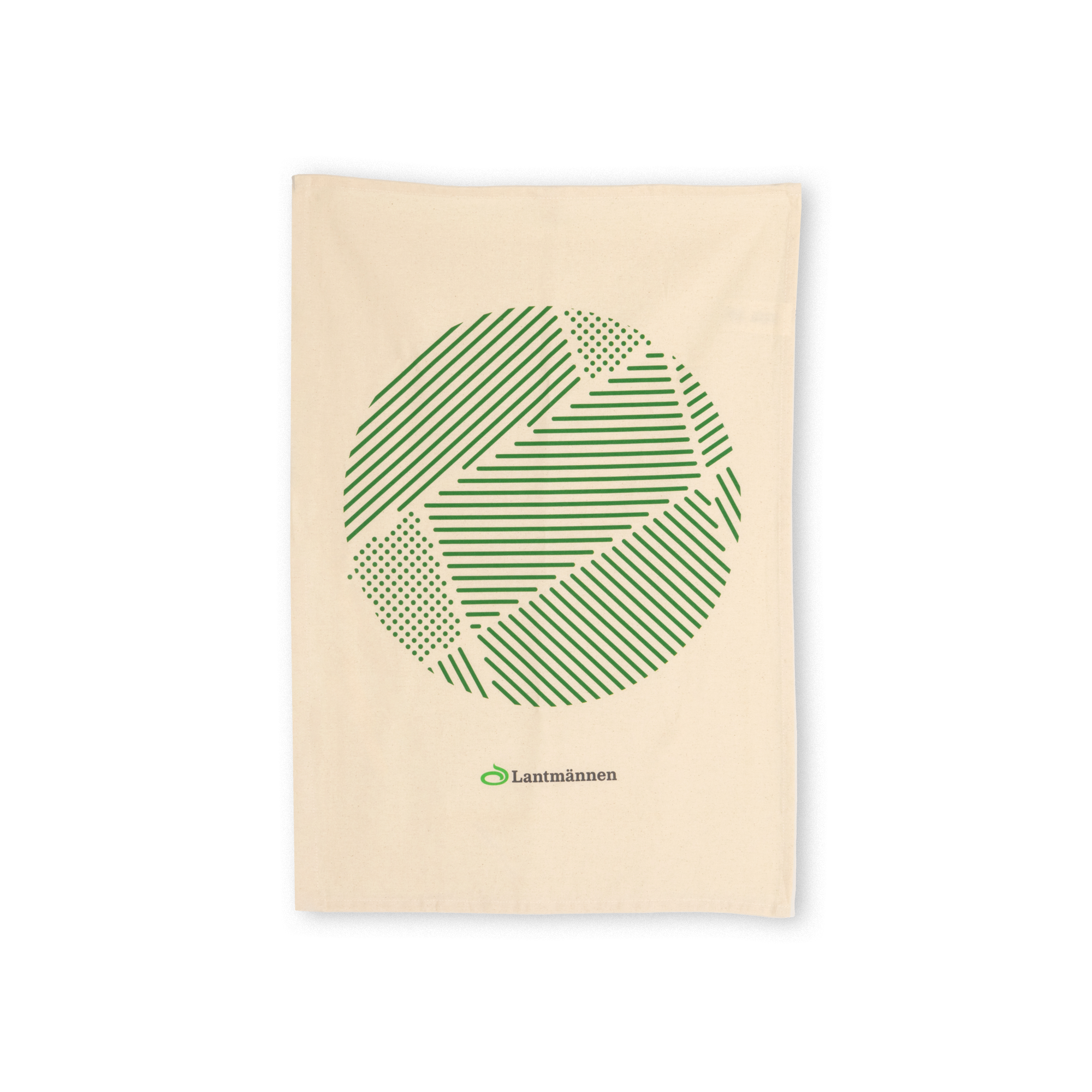 kökshandduk med lantmännen logga och mönster