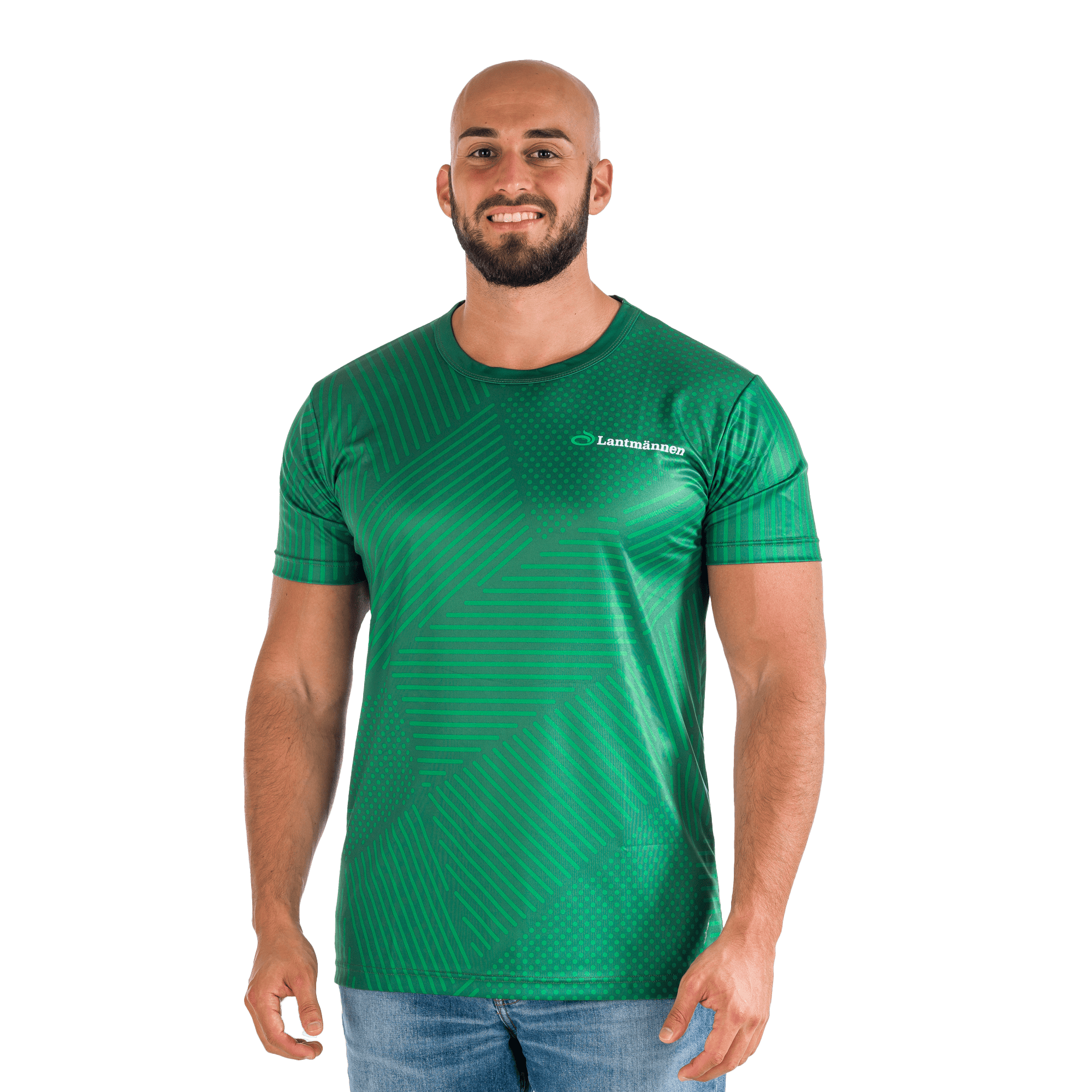 grön funktionstshirt med lantmännen logga