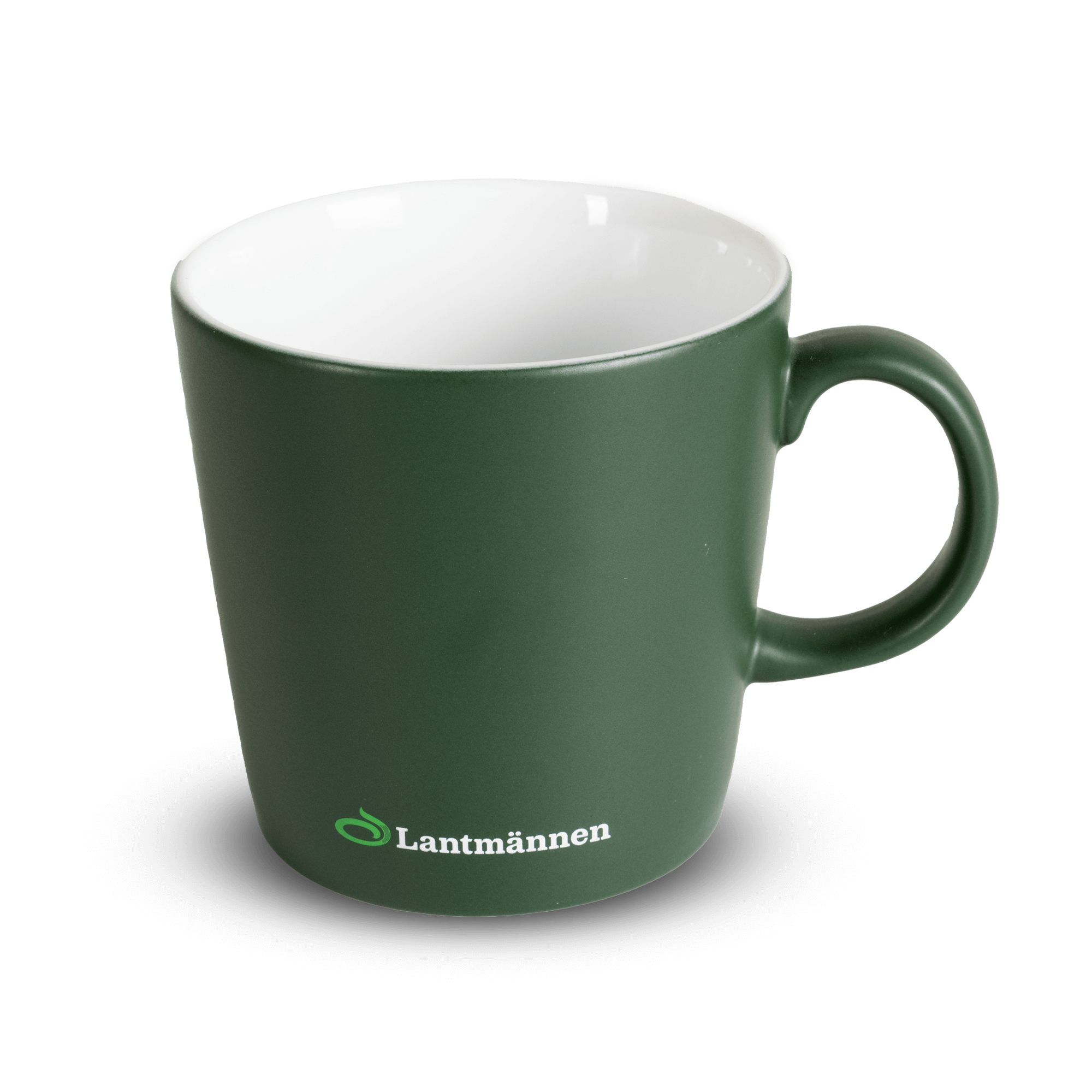 grön kaffemugg med öra 